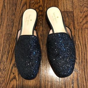 Kate Spade Black Glitter Loafers - Size 7
